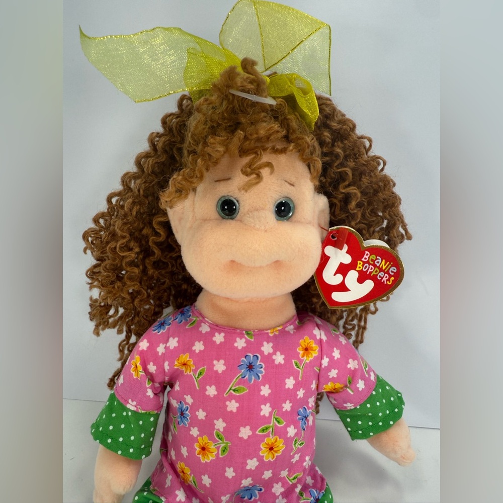 TY Beanie Bopper Huggable Holly Doll with Curly Hair